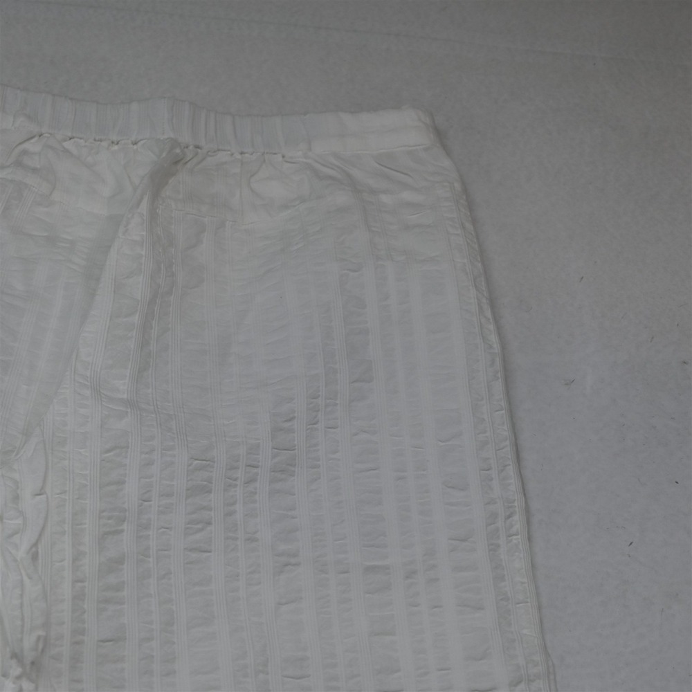Uniqulo XS White Striped High Waist Wide Leg Womens Pants - Picture 8 of 9